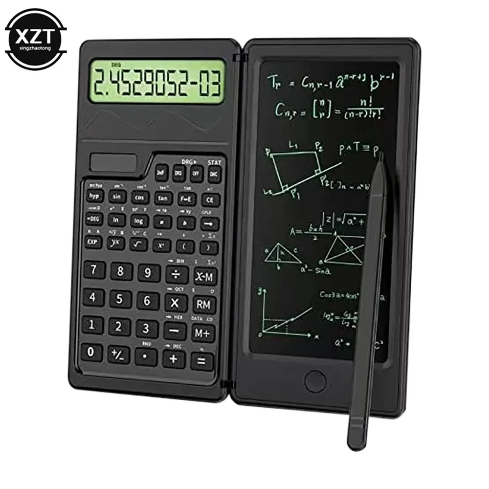 Calculadoras calculadoras profissionais portáteis calculadores científicos de gráficos solares com tela de escrita de tela LCD com caneta de caneta 417 funções