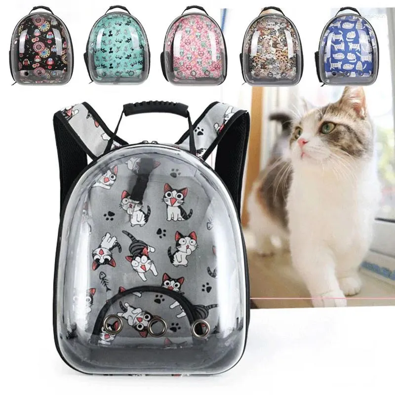 Katzenträger Luxushundtransport mit Bag Hunde Rucksack transparenter Träger mit einem Fenster für Haustierprodukte Reisekäfig