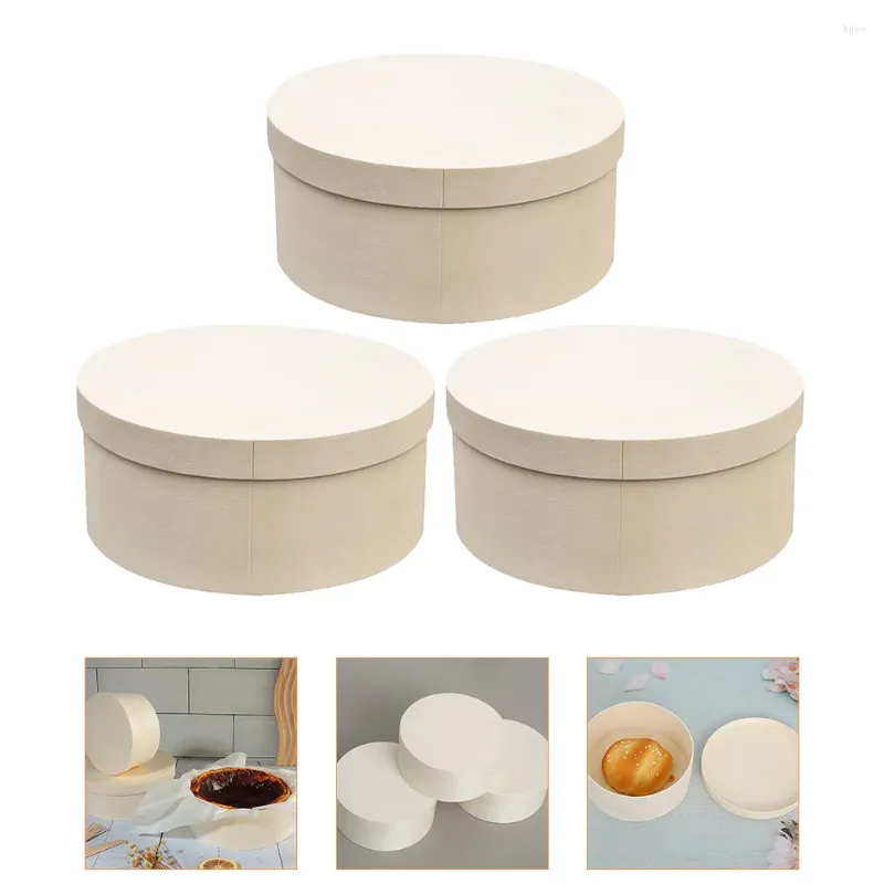 Sortez des conteneurs 3 PCS Biscuit Case Cupcake Cupcake Lid Wooden Christmas Party Accessory Chocolate Bookie Biscked