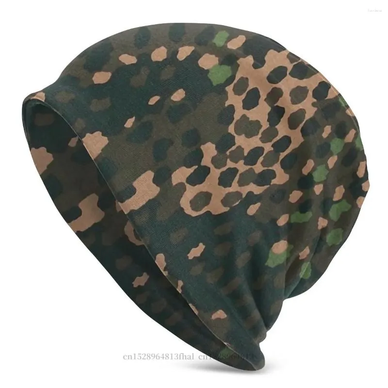 Beralar Camo Kamuflaj Ordusu Kış Sıcak Beanie Şapkalar Bezelye Dot Örme Şapka Bonnet Yatık Kafataları Beanies Caps Erkek Kadın Kulaklıkları