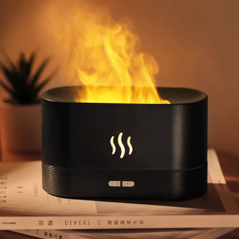 Relief Diffuser 180ML Ultrasonic Aroma Diffuser with Flame Lamp Effect, Aromatherapy ...