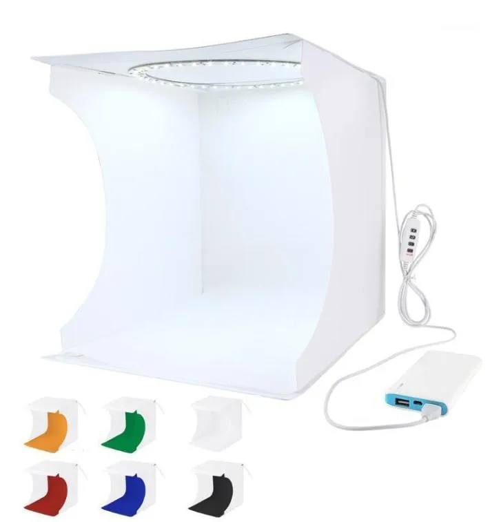 Foldbar Po Studios Box Pographing Tent Light Box Mini Portable Folding Pography Lighting Kit 6 Colors Backdrops17360548