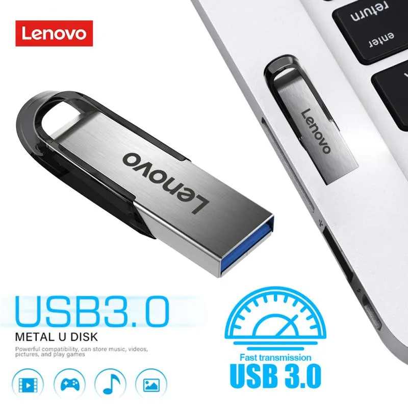 Lenovo 2TB Metal USB Flash Drive, High-Speed Data Transfer, Portable  Storage for Laptops, Desktops, and More