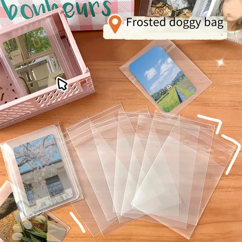 Storage Bags Frosted Self Sealing Bag Idol Card Transparent Gift Durable Protection Practical Plastic