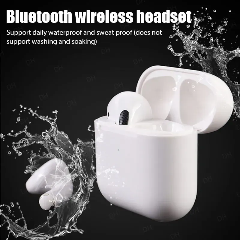 2024 Pro 4 TWS bezprzewodowe słuchawki słuchawki Bluetooth słuchawki słuchawki słuchawki -Kompatybilny 5.0 Wodoodporny zestaw słuchawkowy z mikrofonem dla Xiaomi iPhone PRO4