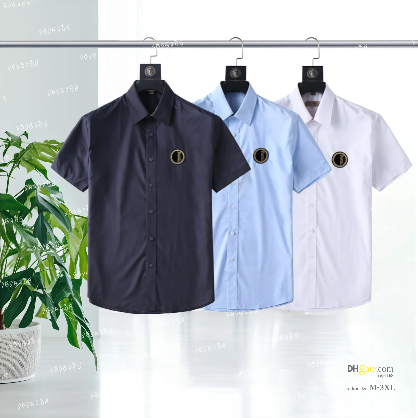 Men Sirh Shirt Classic Style Solid Color Luxury Designer Shirt Formal Shirt Shirts For Men Designer Button Aziatische maat M-3XL YYJ