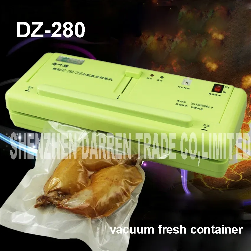 Maschine DZ280/2SE Haushaltsfutter Vakuumverpackung Packungsfilm Dichtmittel Vakuumpacker geben nasse und trockene Dualuse mit Vakuumbeuteln