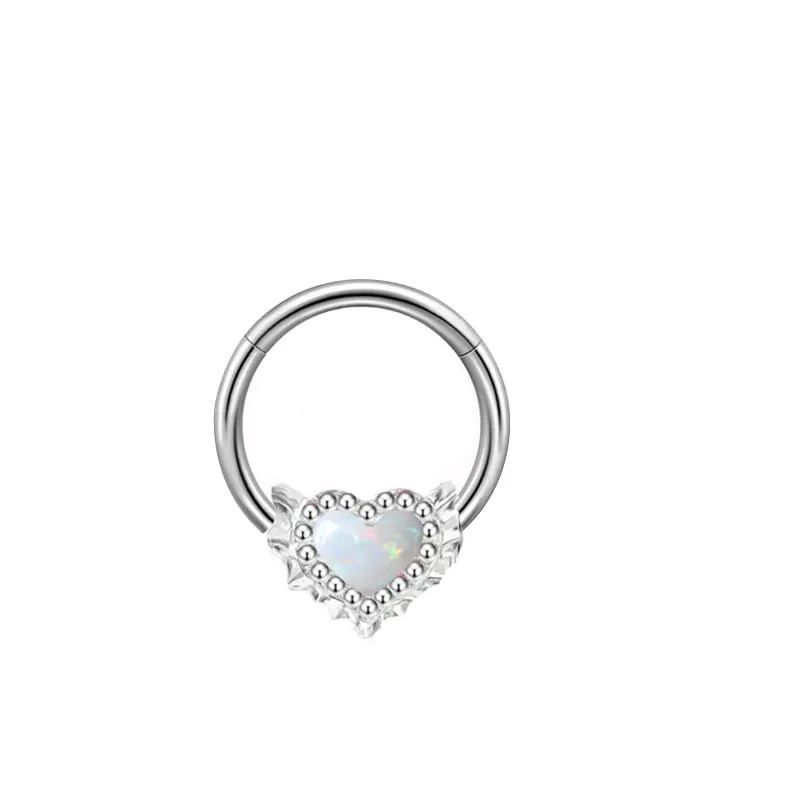 Näsringar studs smycken kirurgiskt stål septum clicker ring punk kvinnor män zirkon hoop body pS0894 6nfpc droppleverans otkmx