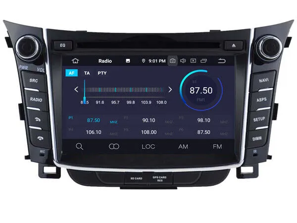 For Hyundai I30/Elantra GT 11-17 Android 10 Car GPS Navigation DVD Radio Stereo GPS