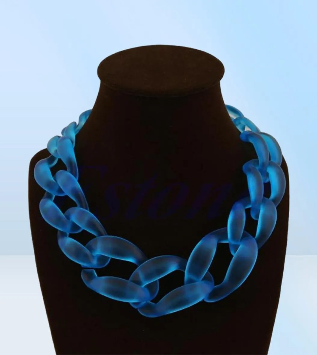 JAVRICK Lackingone Acrylic Collar Chunky Choker Statement Bib Chain Necklace Pendants 5 Color6923573