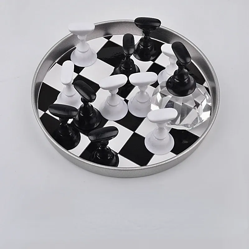 2024 Manicure Chessboard Plate حامل الكريستال GEM BASE Stand Stand Lotus SEAT Manicure Chessboard for Manicure Chessboard Plate Holder