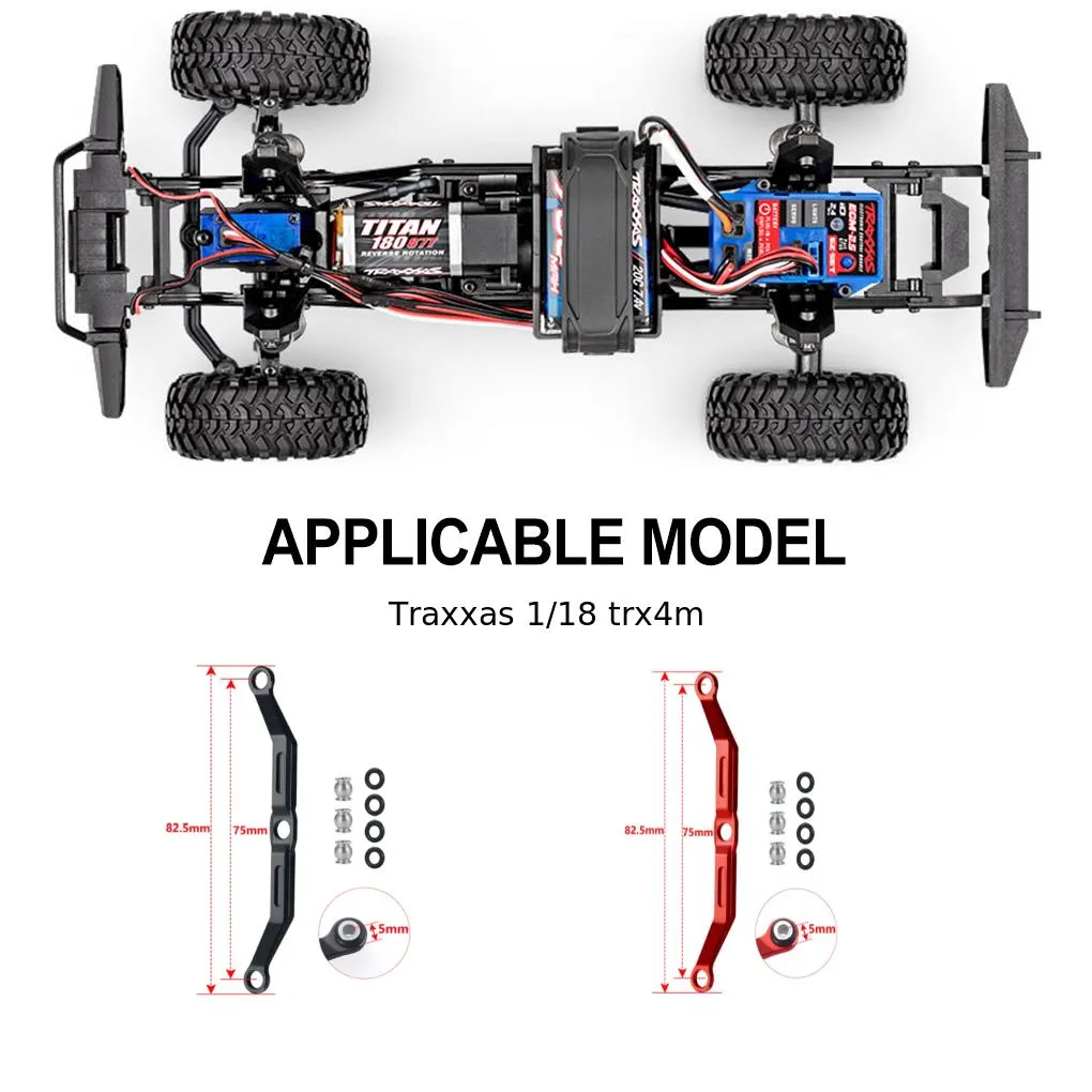 Aluminum Alloy 3-Piece Steering Linkage Rod Set for 1/18 Scale