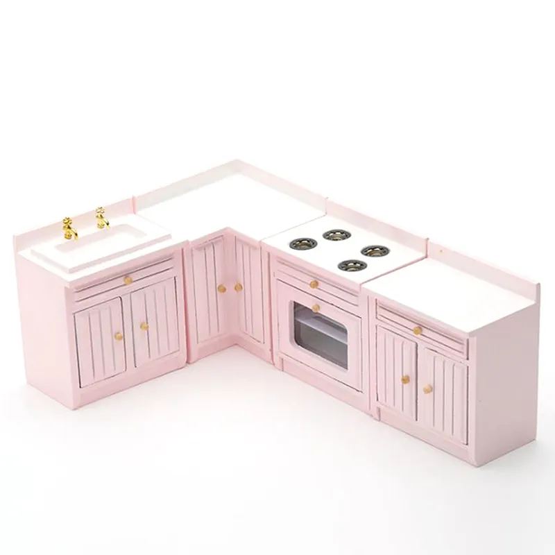 Exquisite Miniature Dollhouse Kitchen Furniture Set for Realistic