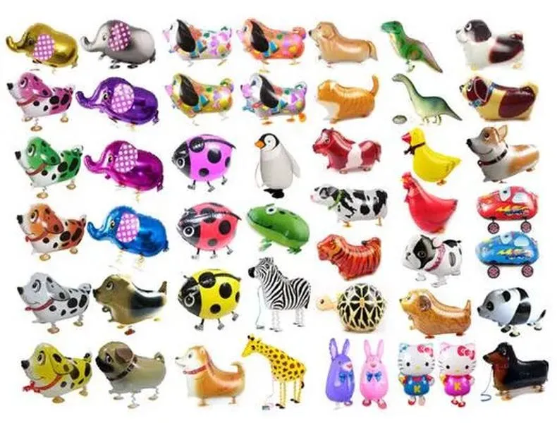 Zoo Themed Foil Balloons Set Helium Compatible Dinosaur Monkey Lion Zebra Giraffe Shapes for Kids Birthday Party Decorations ZZ