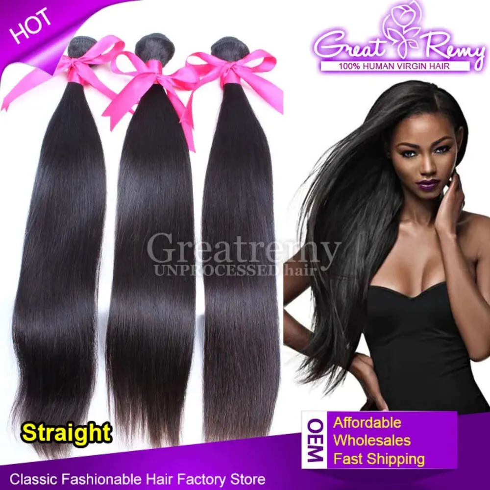 Vente brésilienne Vierge Coiffure Body Wave Silky Silky Indien indien malaisien Péruvien Extensions Mink Deep Curly Remy Human Hair Bundles Greatremy