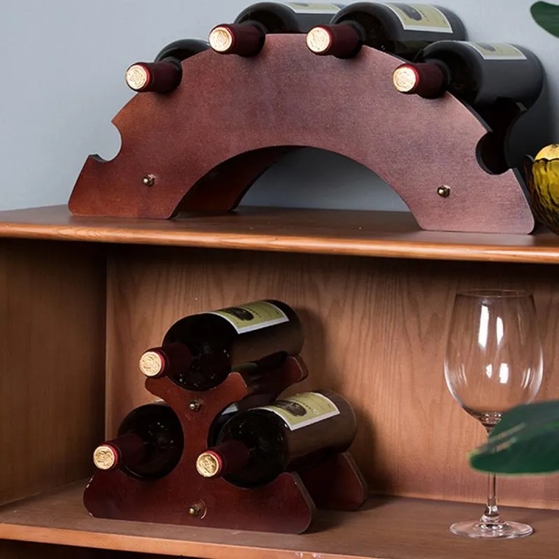 Wooden Wine Rack Wine Holders Kitchen Assembled Display Stand Organizer ...