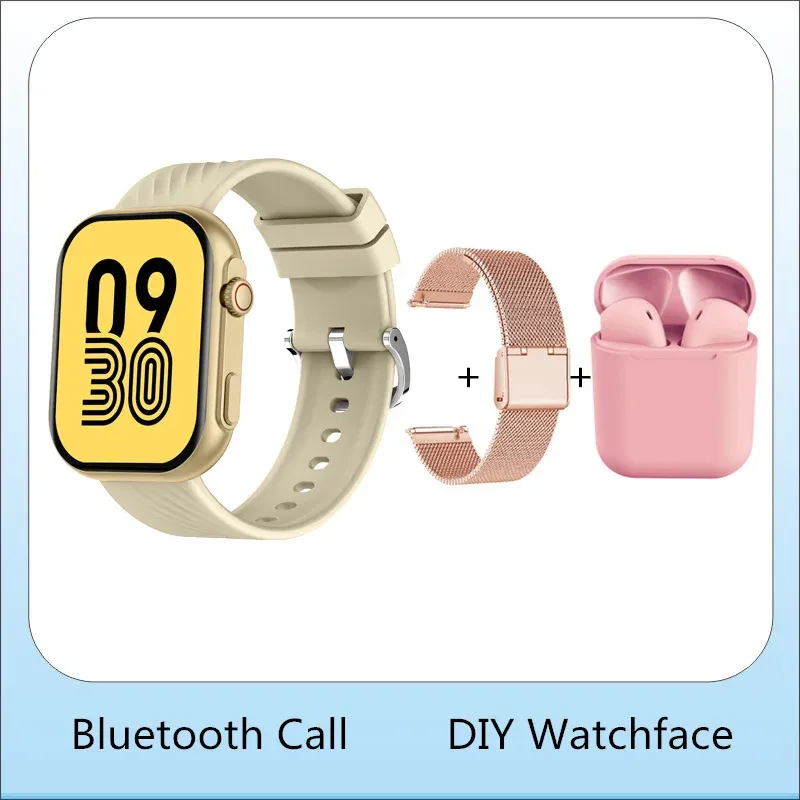 Relógios mulheres relógios inteligentes Man Smartwatch 2023 IP67 IP67 2.0 polegada Tela de toque completa Bluetooth Resposta Dial Call Fitness Wristwatch