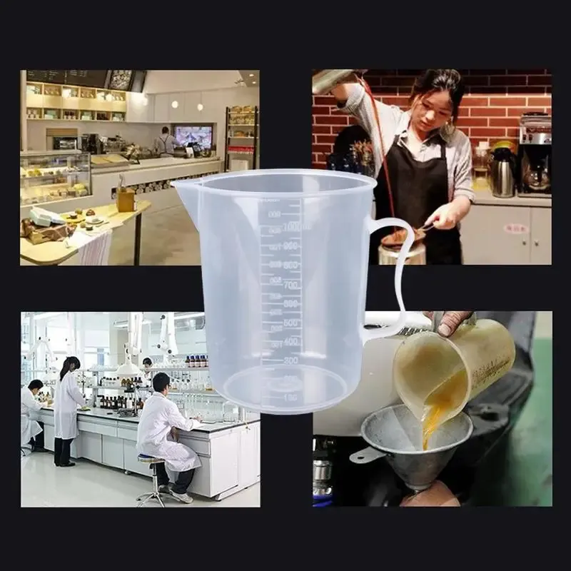 2024 250/500/1000/2000 Ml Spout Kitchen Lab with Handle Measuring Cup Cooking Liquid Pitcher Jug Pour Durable Sale Spout Kitchen Tool for