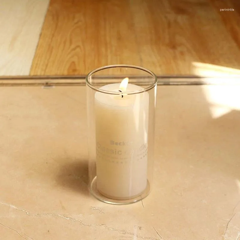 Kerzenhalter Glashalter für Wohnkultur rustikale süße dekorative Vase transparent Terrarium Kit Blume