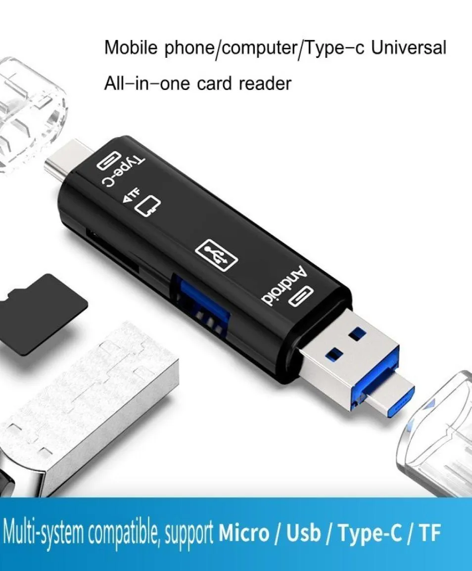 New 3 in 1 31 31 Type CおよびMicroUSB OTG Micro SDHCメモリカードリーダーPakcage9389935を備えた高速