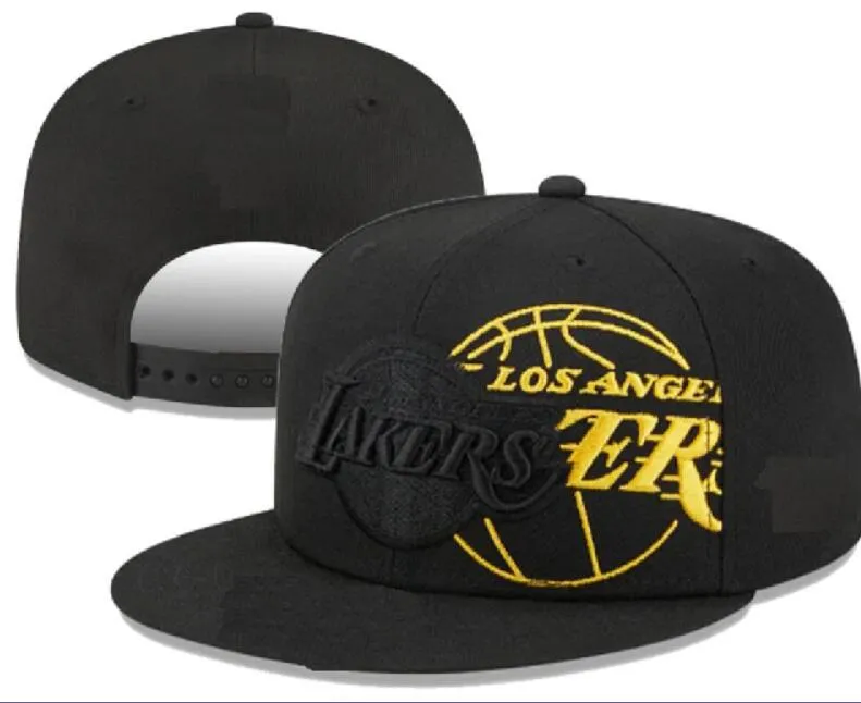 American Basketball "Lakers" Snapback Hats Teams Luxury Designer Finals Champions Locker Room Casquette Sports Hat Strapback Snap Back Justerable Cap A26