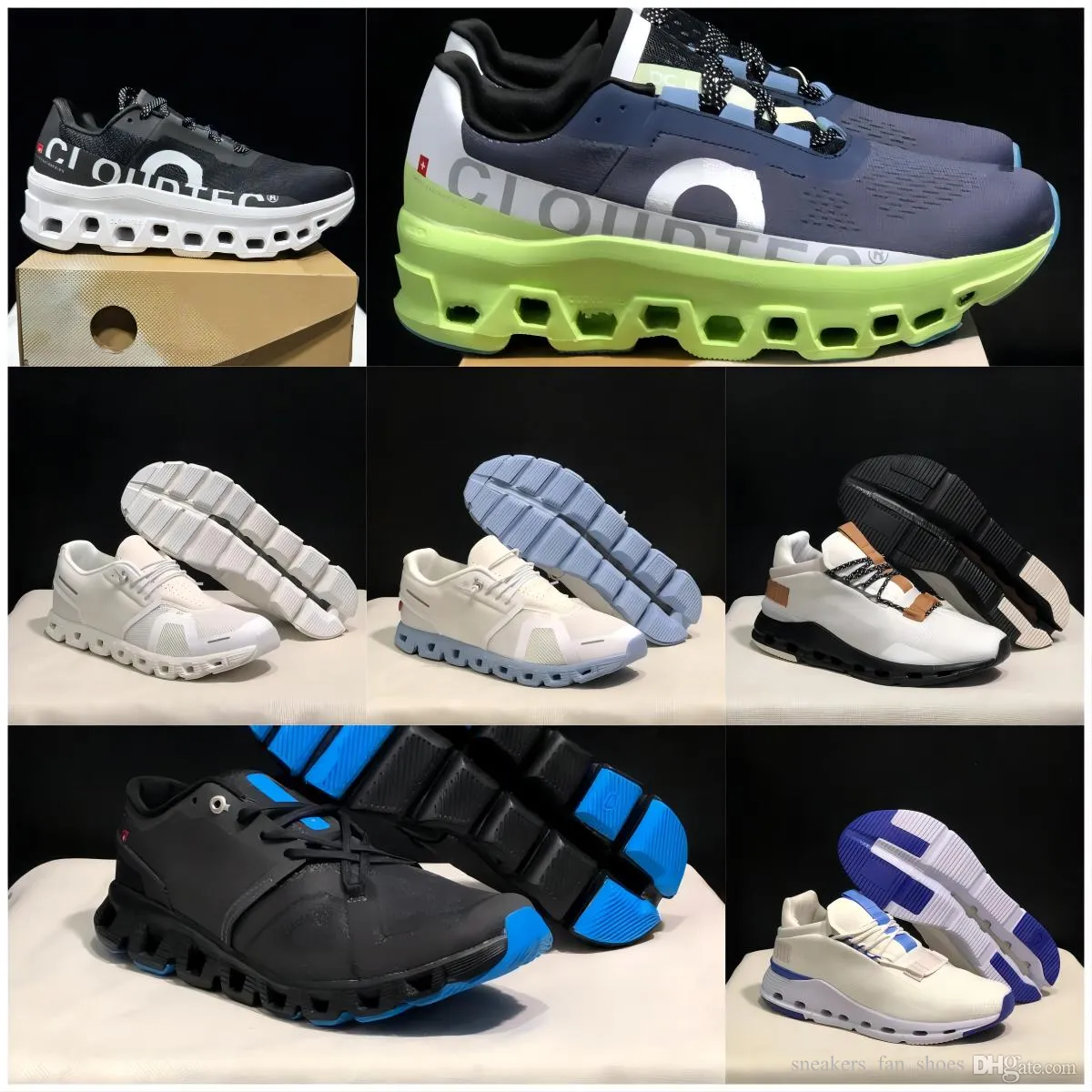 CloudMonster Cloudnovas Shoes Fashion Shoes Cloud X1 X3 Allenamento leggero Maglie traspirabile Scarpe da corsa in maglia da donna Uomo da esterno Clouds Casual Sport Scarpe