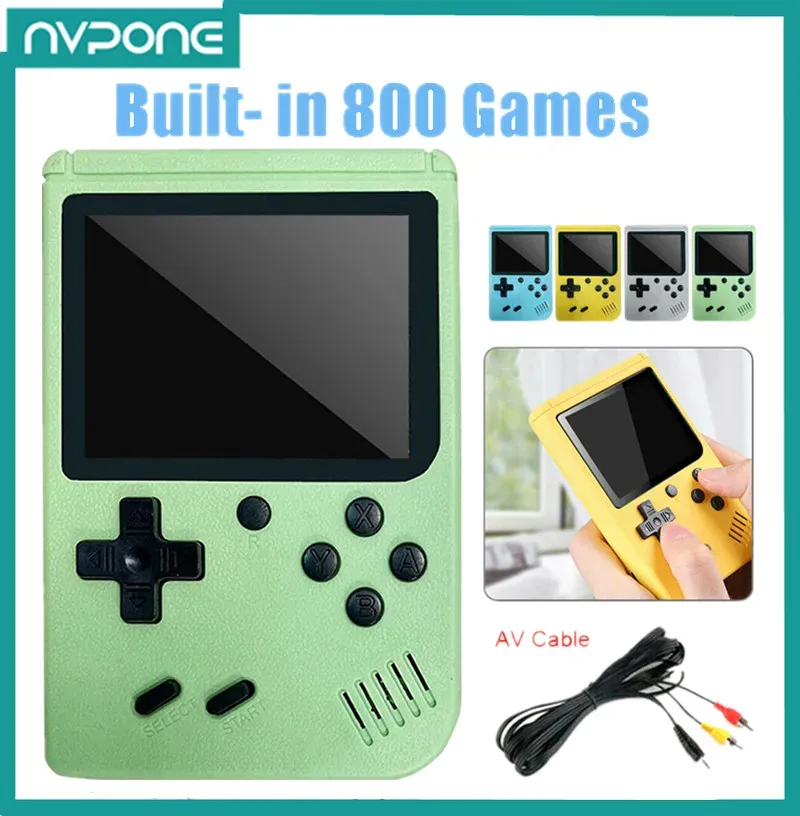 Players Mini Handheld Retro Video Game Console Home Console Buildin 800 Classic Game Gameboy Gift Support Spelar på TV