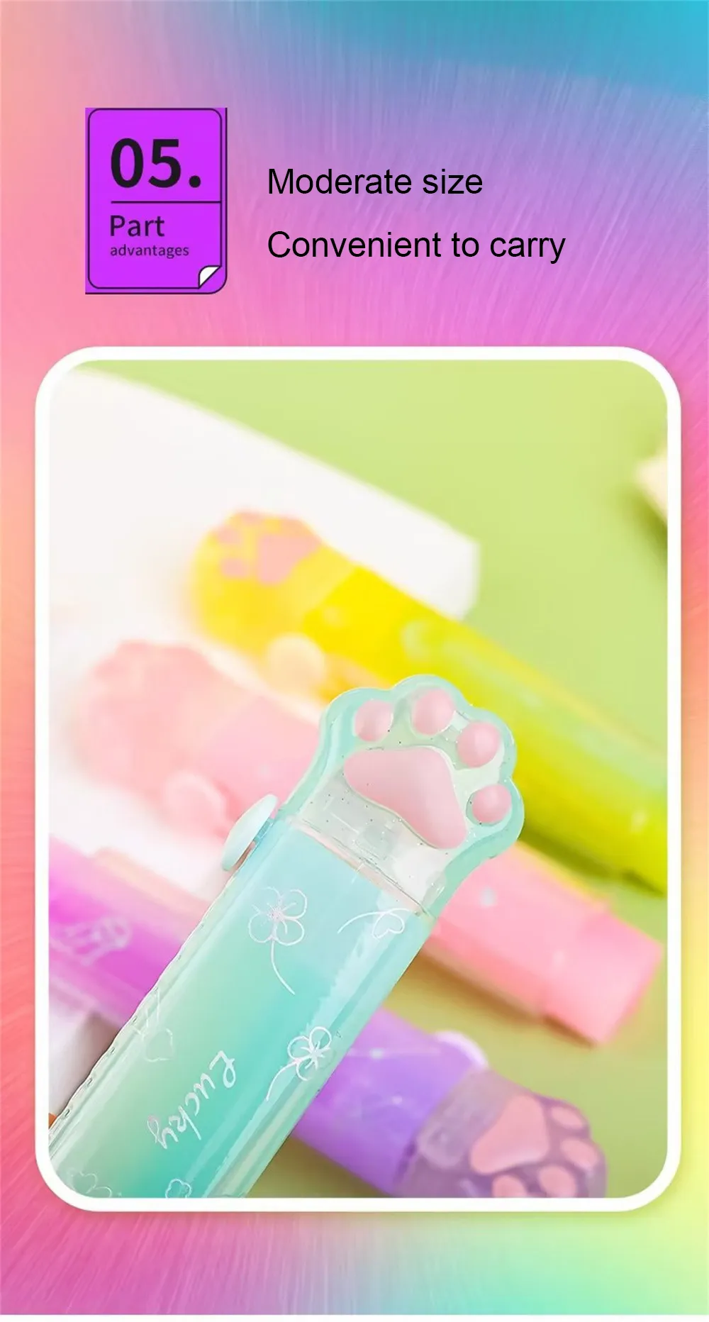 Buy Soft Durable Flexible Cube Cute Colored Pencil Rubber Erasers For School Kids Students