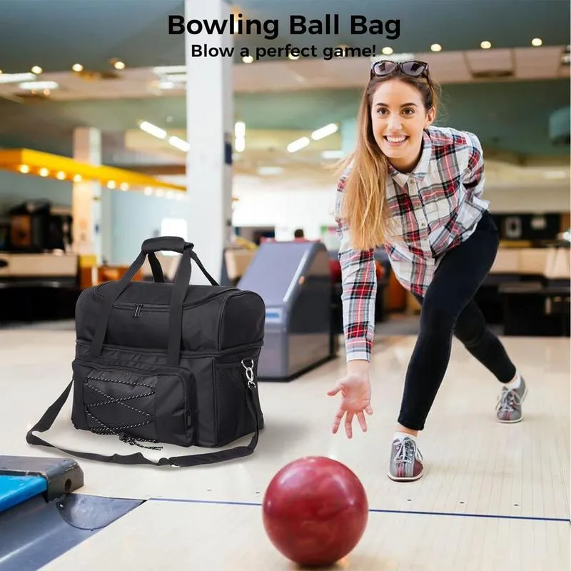 AMLESO Bowling Bag For Single Ball Bowling Tote Container Case Durable Portable Bowling Ball Holder Carrier Handbag For Practice Gym - View #7