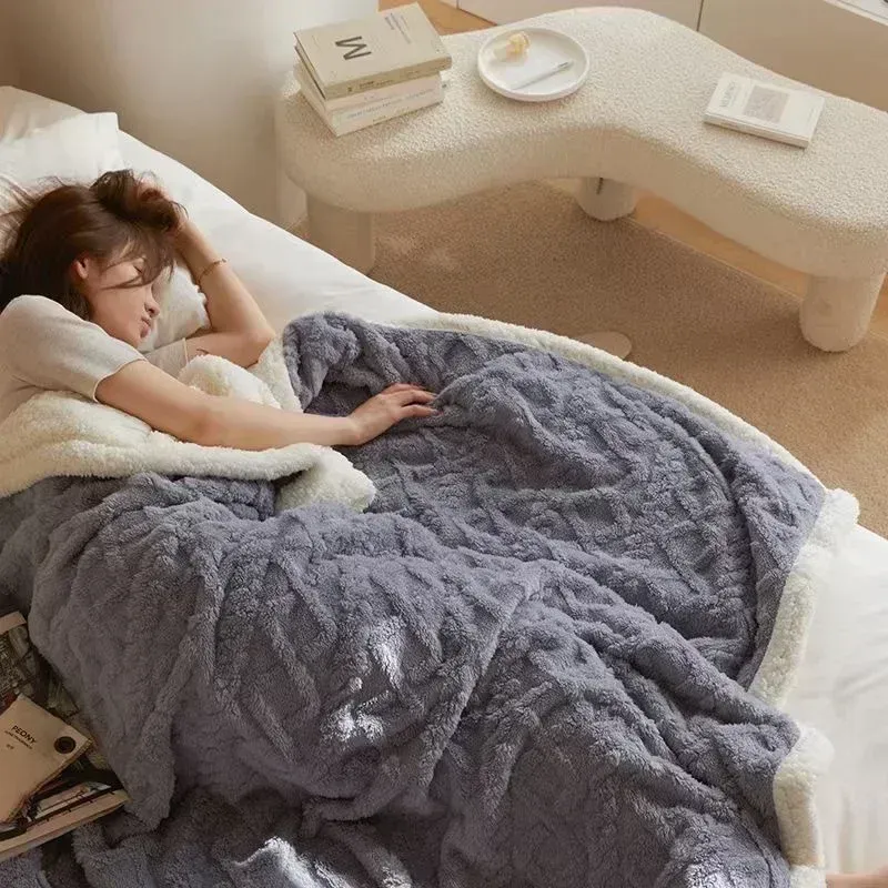 Classic living coral fleece comforter deals