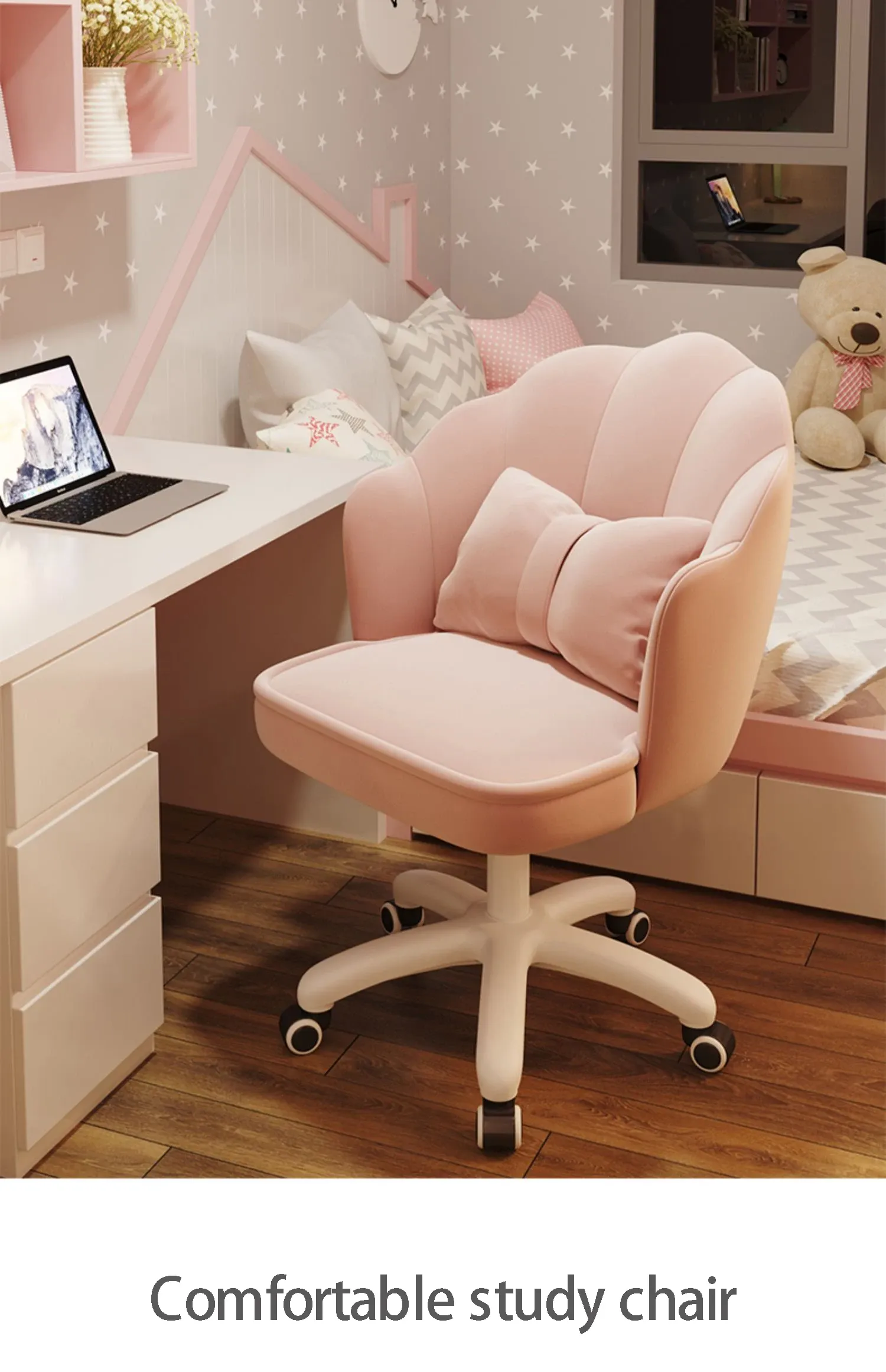 Pink Swivel Chair For Women Stylish And Comfortable Computer Bedroom Desk With Cute Design For Makeup And Gabby Home Furniture From Homepro18 3 063.11 DHgate.Com