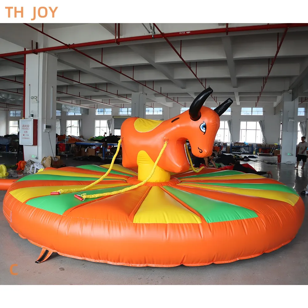 Inflatable Bull Ride Game: 17ft Commercial Rodeo Simulator for Adults ...
