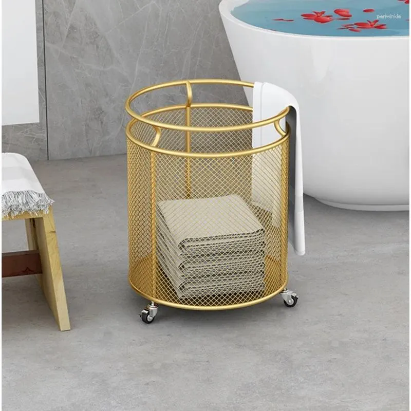 Laundry Bags Bin Light Luxury Simple Basket Hollow Design Storage Double Side Handles Clothes All- Home