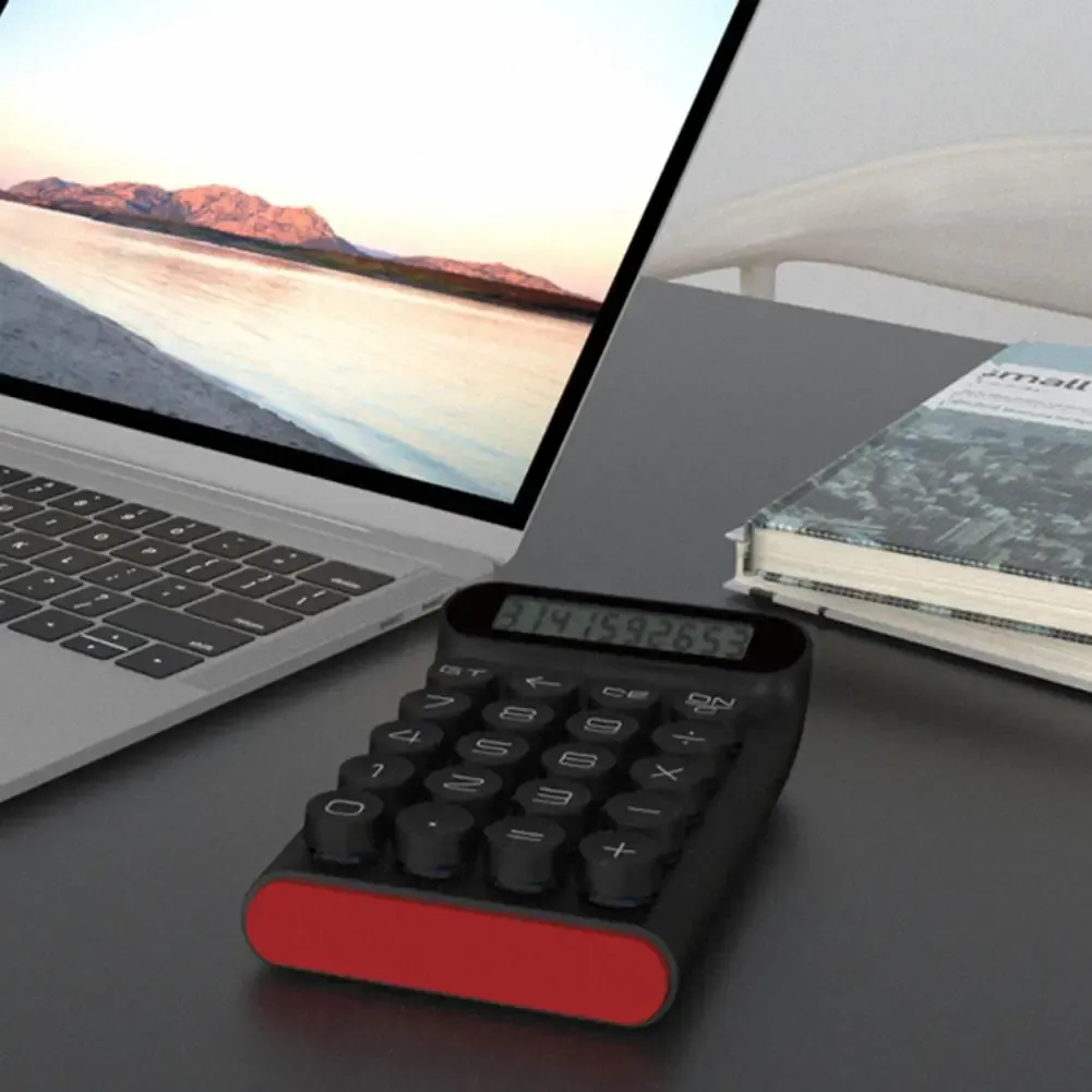 Kalkylatorer Desktop Calculator Soft Foot Cushion Effektiv ABS 10 DIGIT MEKANISK NYCKEL Kalkylator Kalkylator Matematiska beräkningar