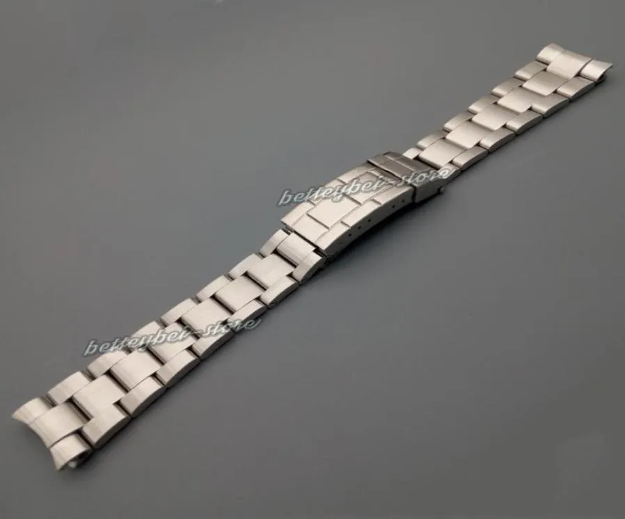 20mm New silver brushed stainless steel Curved end watch band strap Bracelets For ROLSUB Vine watch3247589