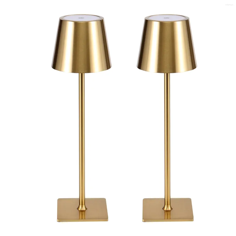 Tafellampen bed 3 kleuren stepless dimmen 5000 mAh draadloze oplaadbare gouden lamp voor restaurants studeren bed