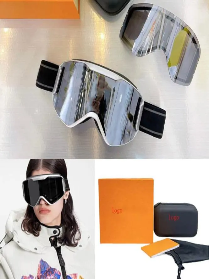 Goggles de esqui para designer para homens para mulheres de ciclismo de ciclismo de sol de luxo de luxo de óculos de fábrica com moda magnética legal UV6929015