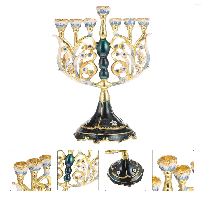 Świecowe uchwyty siedem dziury Candlestick Dekoracja posiadacza posiadacza ślubu dekoracje ślubne