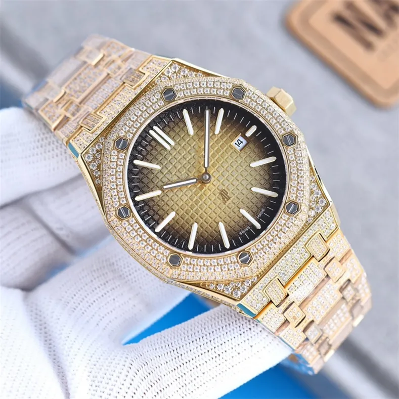 Luxury Diamonds Mens Watch Designer Womens Womens High Quality Cal.3120 Mouvement mécanique automatique Montres Men de bracelet en acier 41x11mm