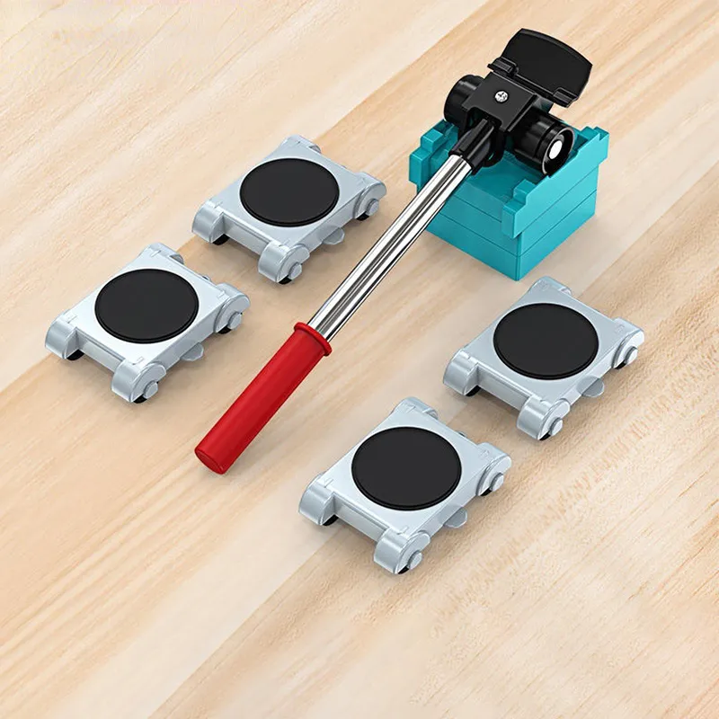 Furniture Mover Tool Set with Rollers and Steel Lifting Bar for Heavy ...