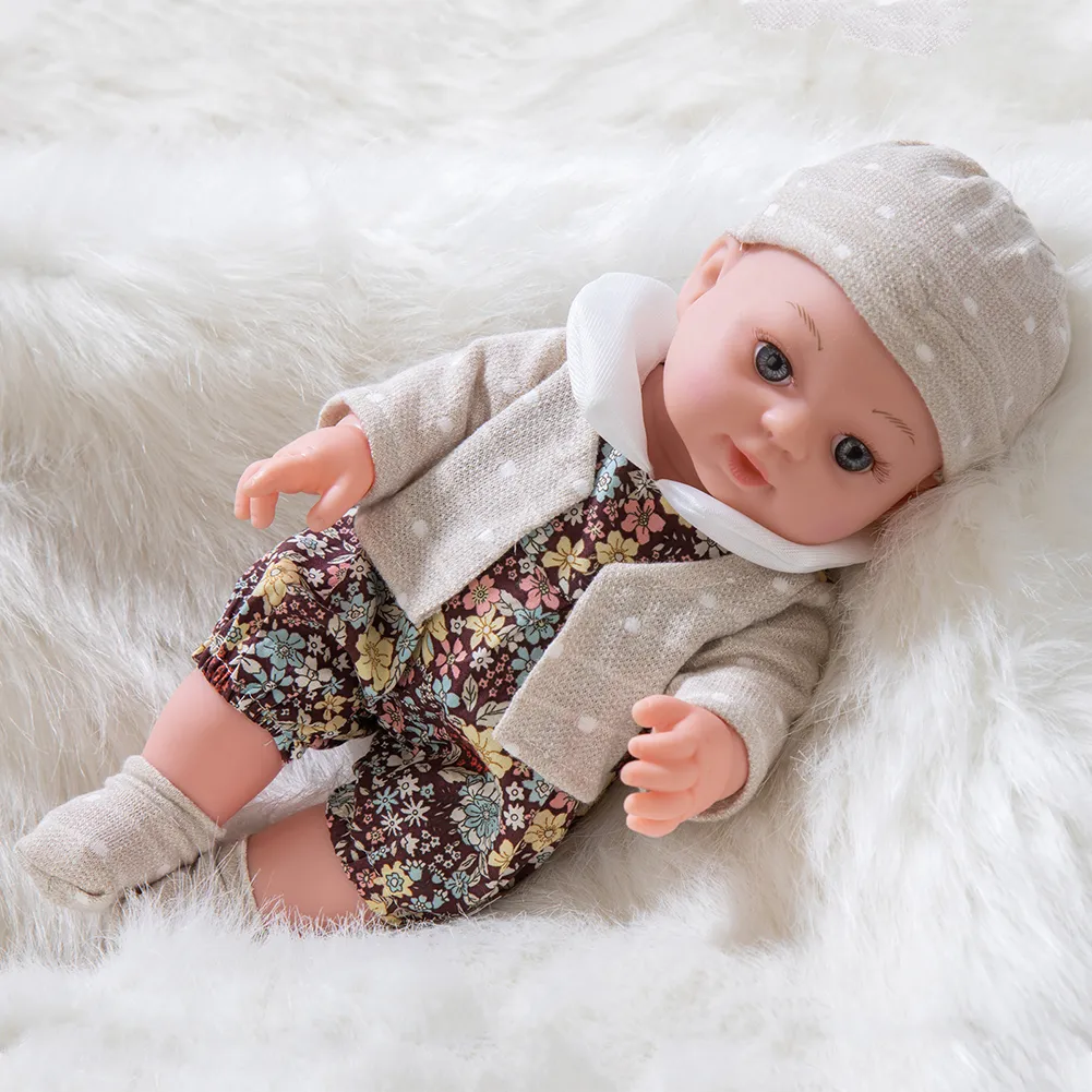 Reborn ベビードール 12インチ ホワイトスキン フルシリコンボディ 本物そっくり 新生児人形 誕生日プレゼント 3歳以上 | Gileutay 12インチ フルシリコン リボーン ベビードール