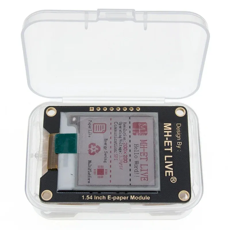 1.54 인치 epaper 모듈 e-paper e-ink eink 디스플레이 스크린 SPI Arduino UNO STM32 Raspberry Pi ESP32에 대한 지원