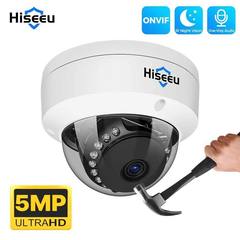 IP-Kameras HiseU 4K 5MP 8MP Dome POE IP-Kamera Explosionssicheres Gesichtserkennung CCTV Sicherheitsschutz Videoüberwachungssystem 240413