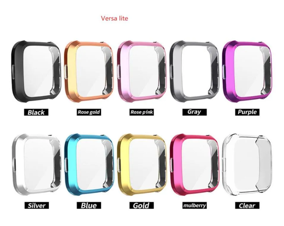 360 graders skyddskåp för Fitbit Versa Lite Band Case Plating Coque Fitbit Versa Lite Watch Accessories Screen Protective CA1435829