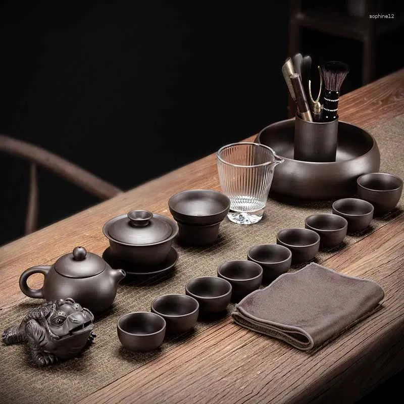 Teaware set Gaiwan Chinese Cup Tea Set Accessories Mugs Kettle Bubble Infuser Cutler Ceremony Teteras Teapot Yx50ts