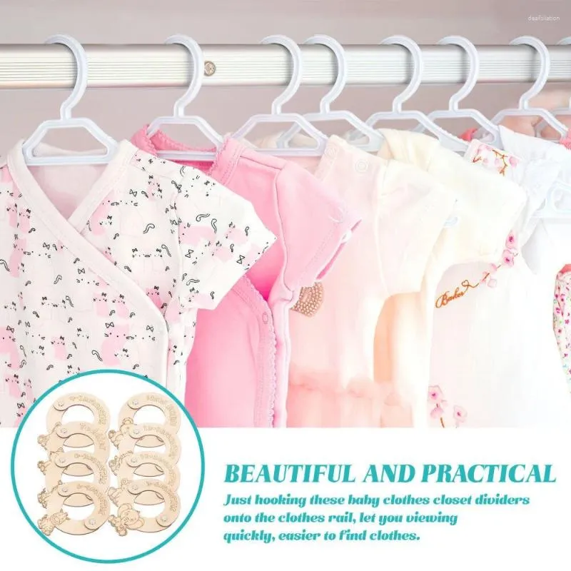 Küchenlager Chips sichere Materialien Baby Holz Partition Board Kleidung Trennzeichen Teiler Kleiderbügel Organizer