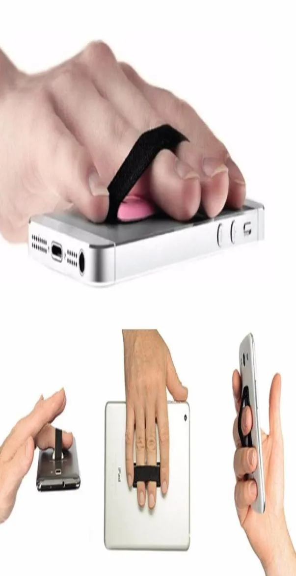 Elastisk band fast vid mobiltelefonbandet Touch Holder Finger Ring Handle Device Sling Grip för iPhone 8 X Mobiltelefon 300PS2727486