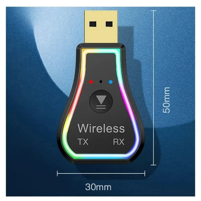 2024 3 I 1 Mottagare Sändare Bluetooth 5.0 Stereo Audio Adapter 3,5 mm AUX RCA USB Jack Wireless Adapter för TV PC Car Kit Bluetooth 5.0