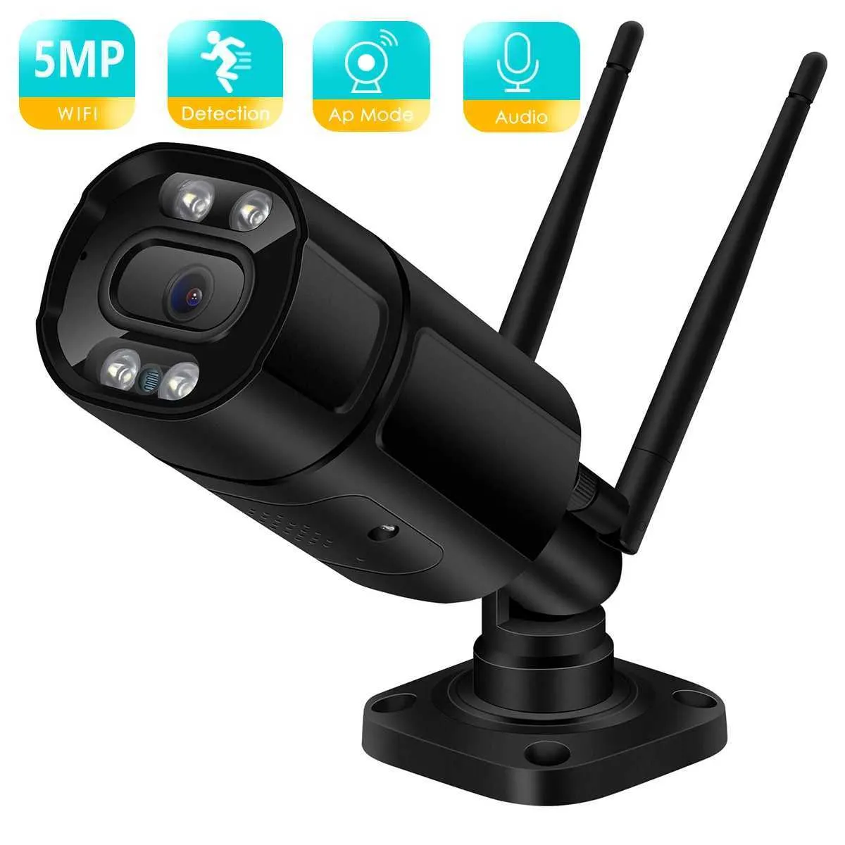 Telecamere ip besder 5mp fotocamera wifi ip outdoor ai umano rilevare audio 3MP 2phd fotocamera IP Colore Night Vision Security CCTV Camera P2P 240413