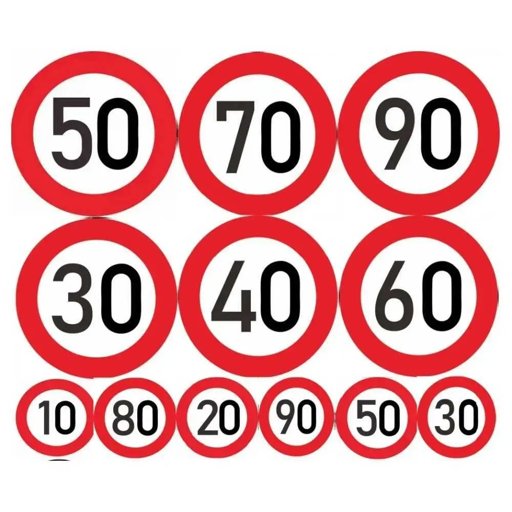 Retro Metal Traffic Restrictions - Waterproof, 10-70.90 km/h sign for ...